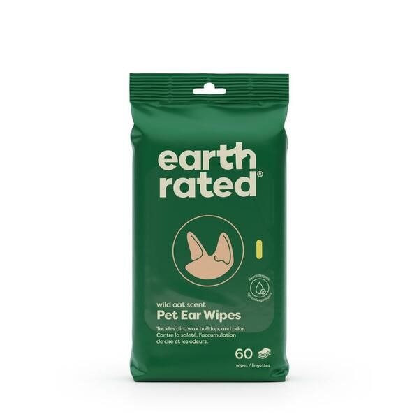 Earth Rated - Ear Wipes 5x5 inches 60PK