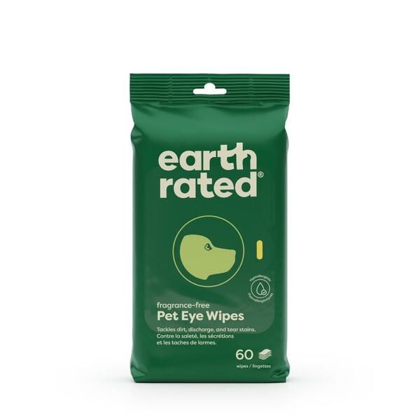 Earth Rated - Eye Wipes 5x5 inches 60PK