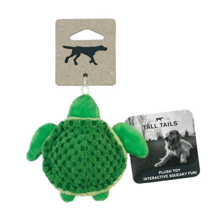 Tall Tail - Plush Turtle Squeaker Toy 4"