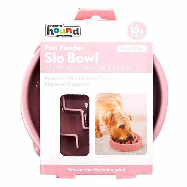 Outward Hound - Fun Feeder Slo-Bowl Pink Small