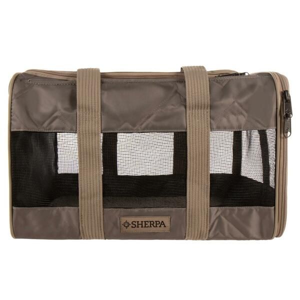 PetWise - Sherpa Deluxe Soft Sided Carrier Driftwood Gray Large
