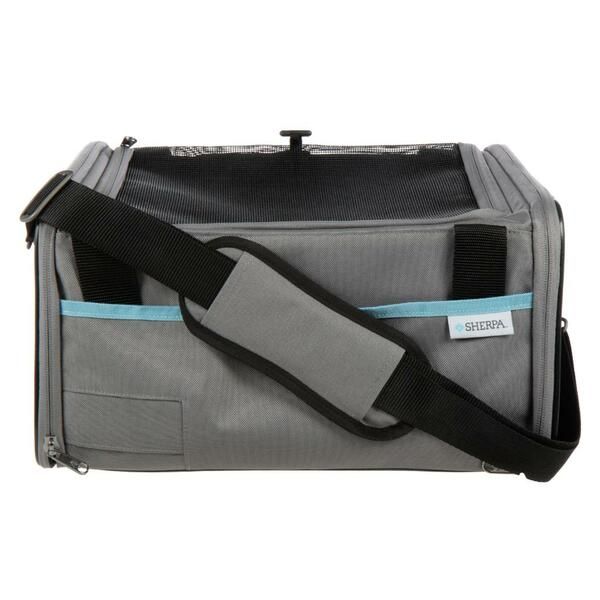 PetWise - Sherpa Out &amp; About 2in1 Booster Seat &amp; Carrier Gray Med