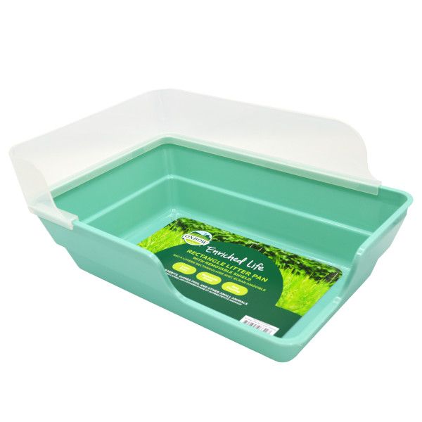 Oxbow - Enriched Life Litter Pan Rectangle w Removable Shield