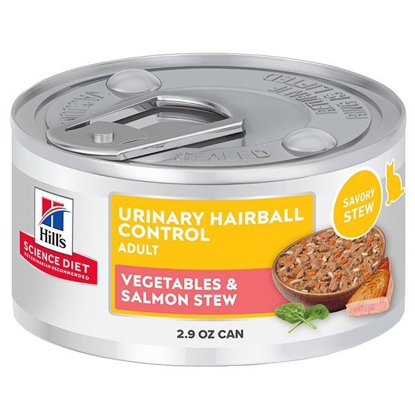 Hill's Science Diet - Adult Urinary &amp; Hairball Veg &amp; Salmon Stew Cat 2.9oz