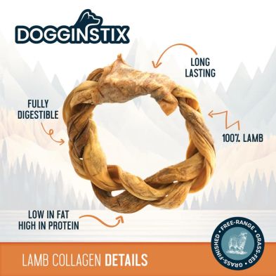 Dogginstix - Braided Lamb Collagen Ring