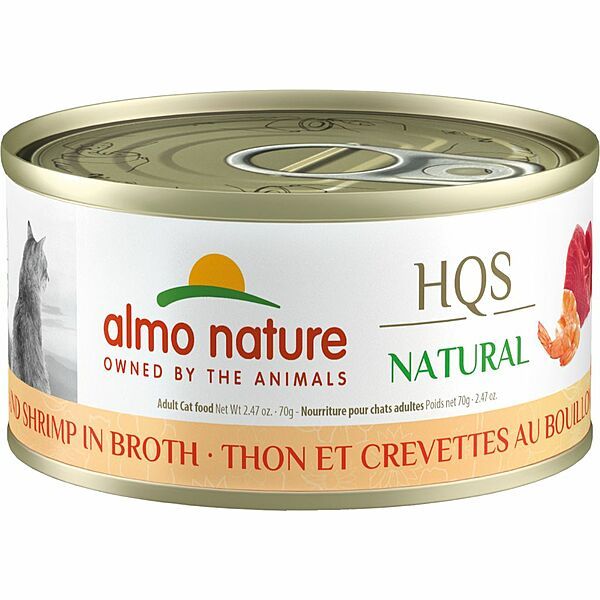 Almo Nature - HQS Natural Tuna &amp; Shrimp in Broth Cat 70g