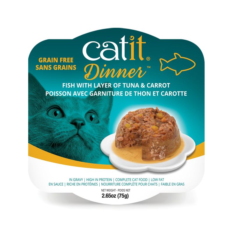 Catit - Fish Dinner with Tuna &amp; Carrots - 75 g (2.65 oz)
