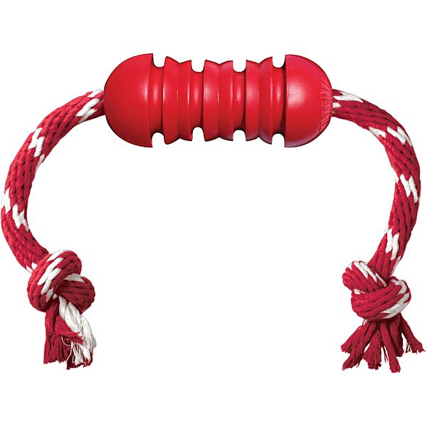 Kong - Dental With Rope Red Medium