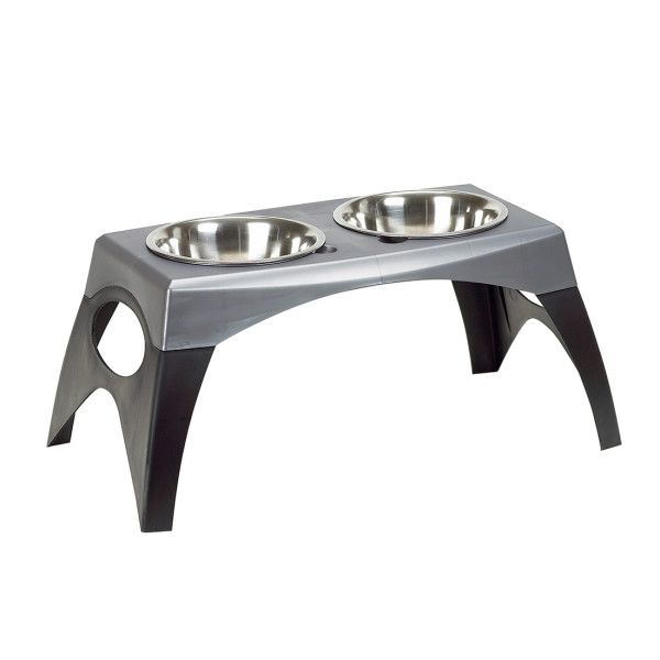 Maslow Elevated Feeder Grey/Black, Size: XLarge