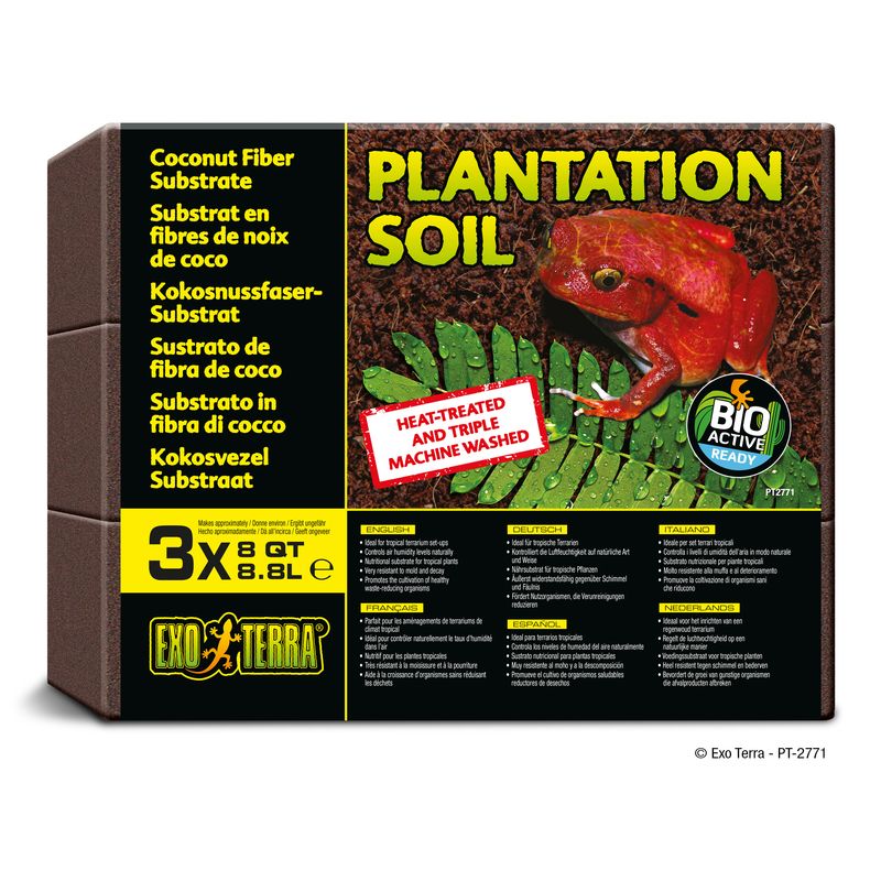 Exo Terra - Plantation Soil - Bricks - 3 x 8 qt (3 x 8.8 L)