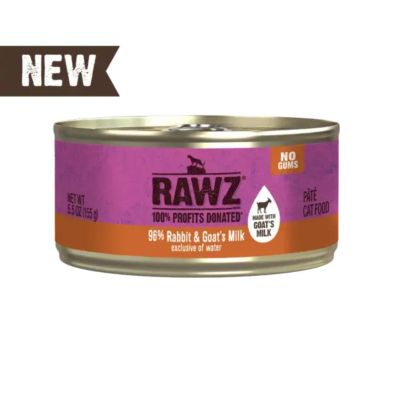 Rawz - 96% Rabbit &amp; Goat&#39;s Milk Canned Pate Cat 155g