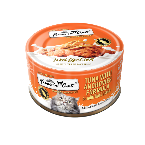 Fussie Cat - Premium Tuna w/Anchovies in Goats Milk 2.4oz
