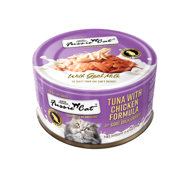 Fussie Cat - Premium Tuna w/Chicken in Goats Milk 2.4oz