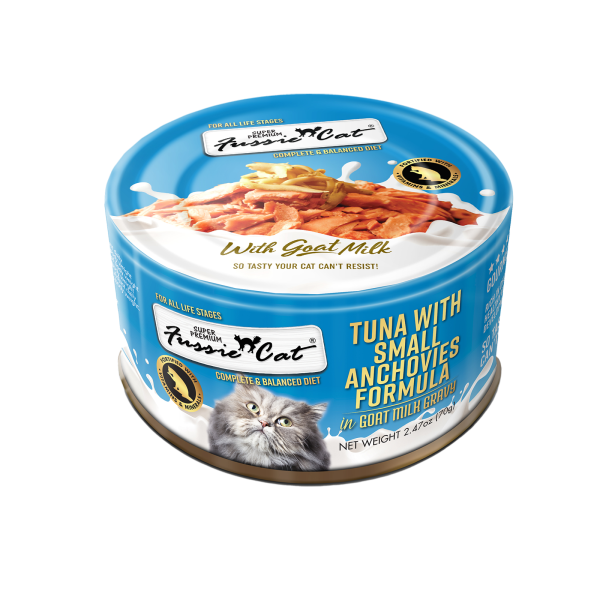 Fussie Cat - Premium Tuna w/SmAnchovies in Goats Milk 2.4oz