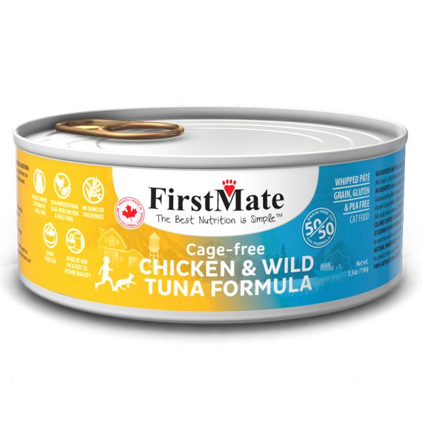 FirstMate - GF 50/50 Cage Free Chicken/Wild Tuna Cat 5.5oz