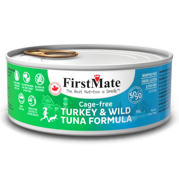FirstMate - GF 50/50 Cage Free Turkey/Wild Tuna Cat 5.5oz