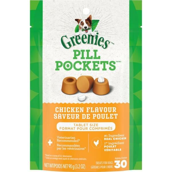 Greenies - Pill Pockets Chicken 30 Tabs Dog 3.2oz