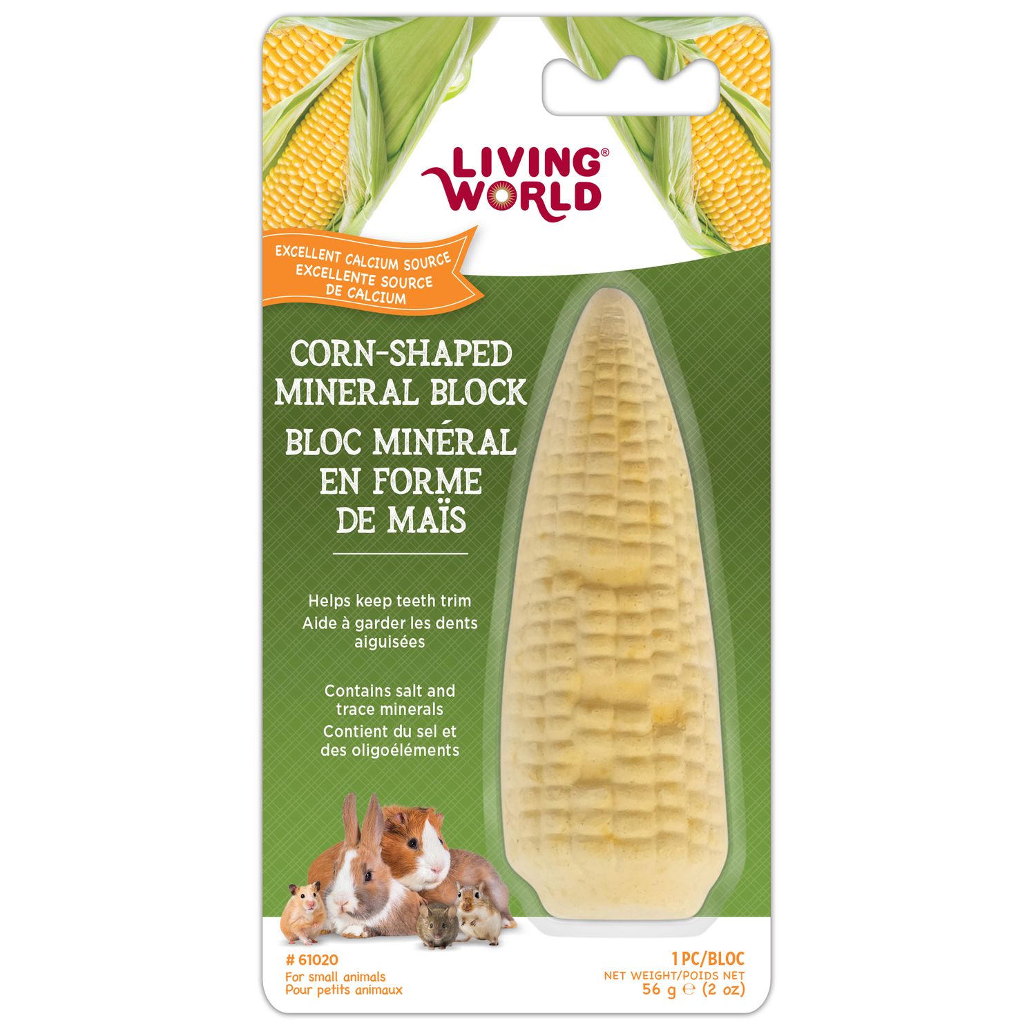 Living World - Corn-Shaped Mineral Block 56 g