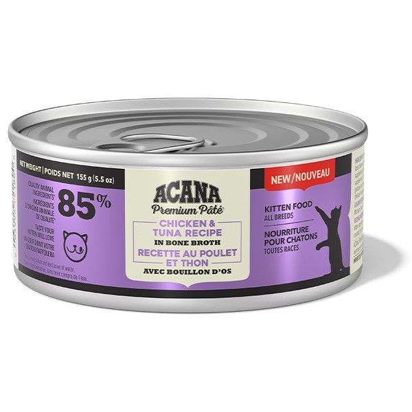 Acana - Premium Pate Chicken &amp; Tuna in Bone Broth Kitten 155g