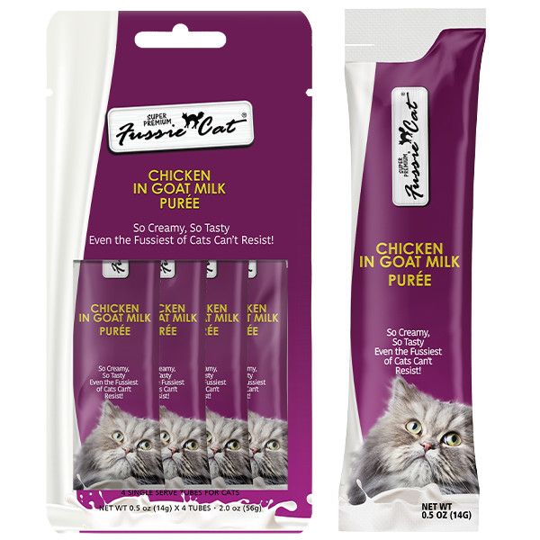 Fussie Cat - Treats Super Premium Chicken in Goat Milk Puree 2oz