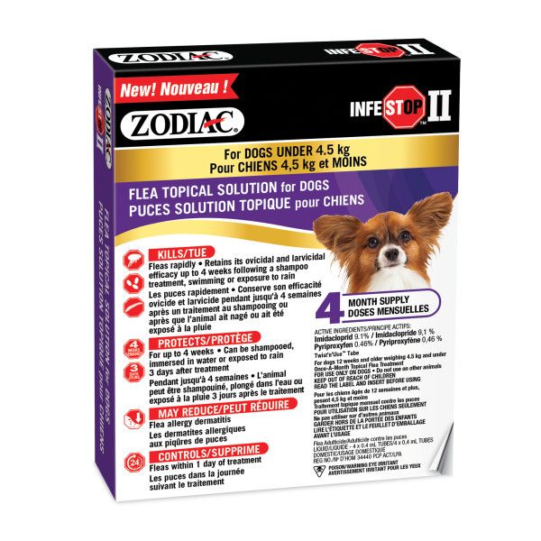 Zodiac - Infestop ll Topical Dogs, Size: Under 4.5kg