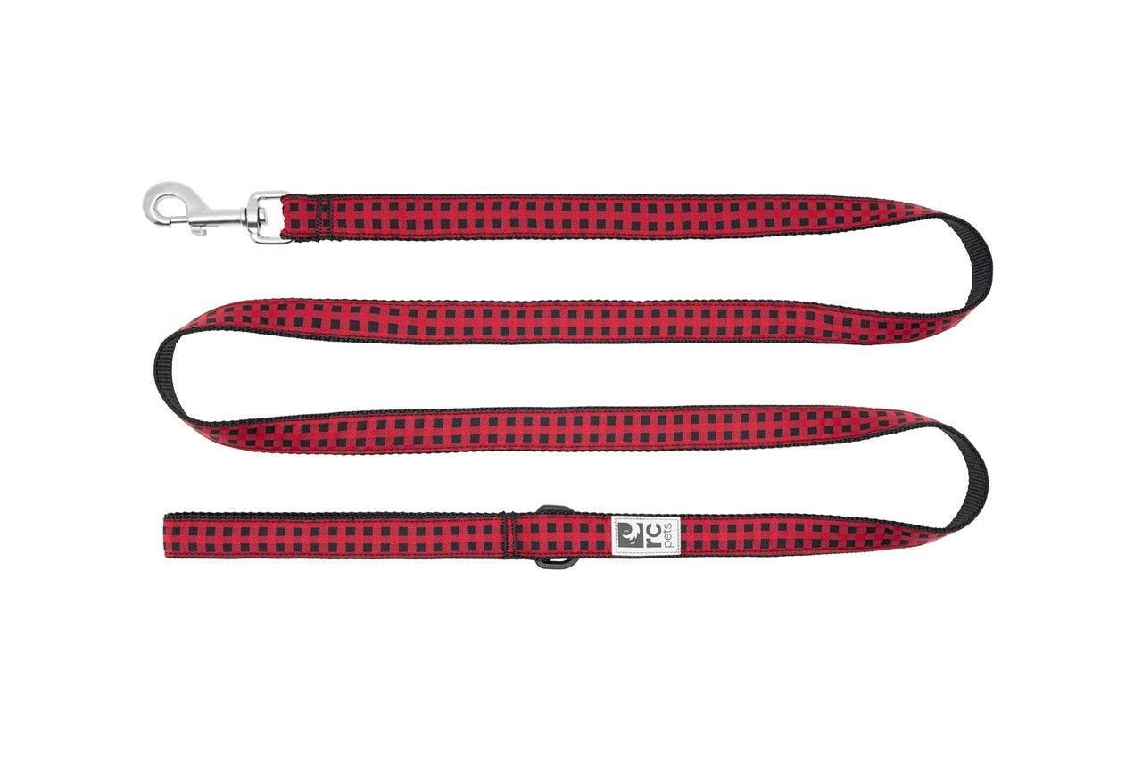 RC Pets - Leash 1x6' Red Buffalo Plaid