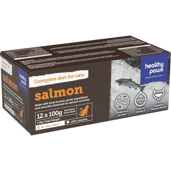 Healthy Paws - Complete Salmon 12/100g Cat