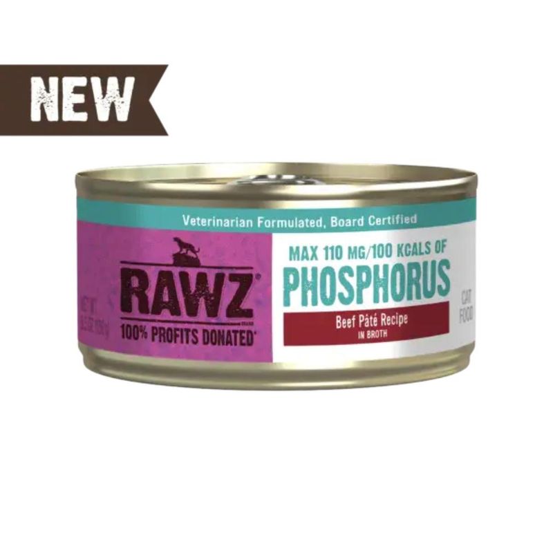 Rawz - Lower PHOSPHOROUS Beef Pate Cat 155g
