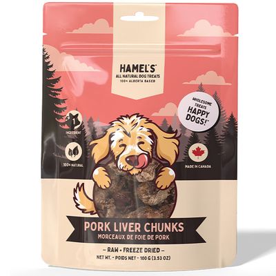 Hamel's - FD Pork Liver Chunks Dog 100g