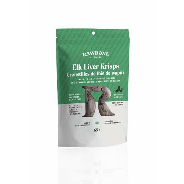 Rawbone -  Elk Liver Krisps 65g