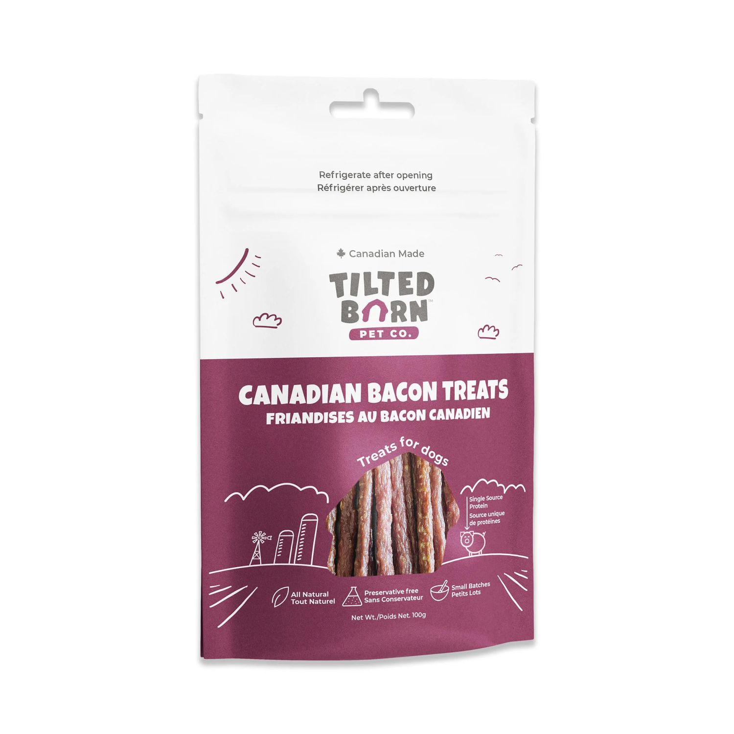 Tilted Barn - Canadian Bacon Treats 100g