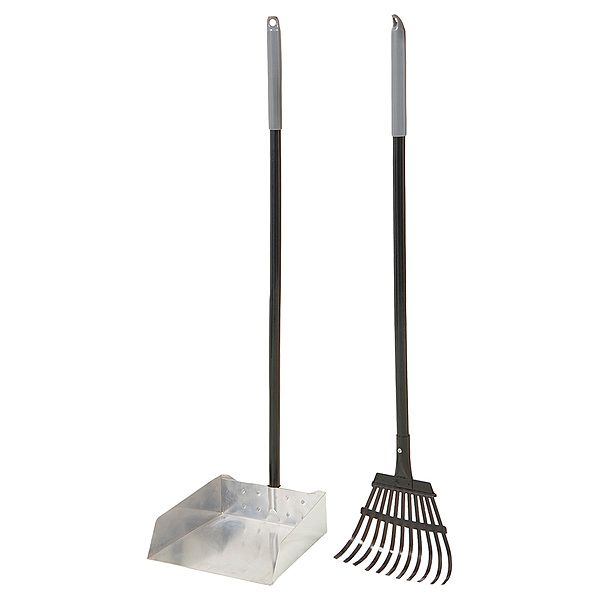 Petmate - Aluminum Rake &amp; Pan Large