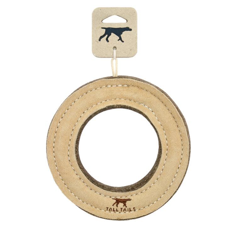 Tall Tails - Natural Leather &amp; Wool Ring 7"