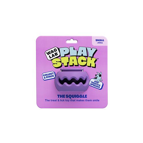 WAGLAB - PlayStack Squiggle Purple Dog Toy