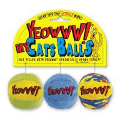 DW - Cats Balls Yeowww! Catnip Toy 3-PACK