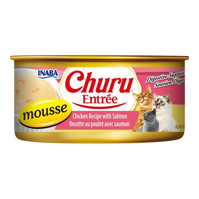 Inaba -  Churu Ckn w/Salm Mousse Cat 5.5oz