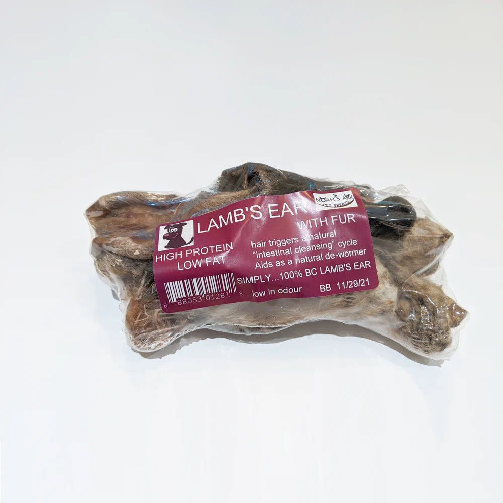 Noah's Ark - Dehydrated Lamb Ears (with fur) 150g