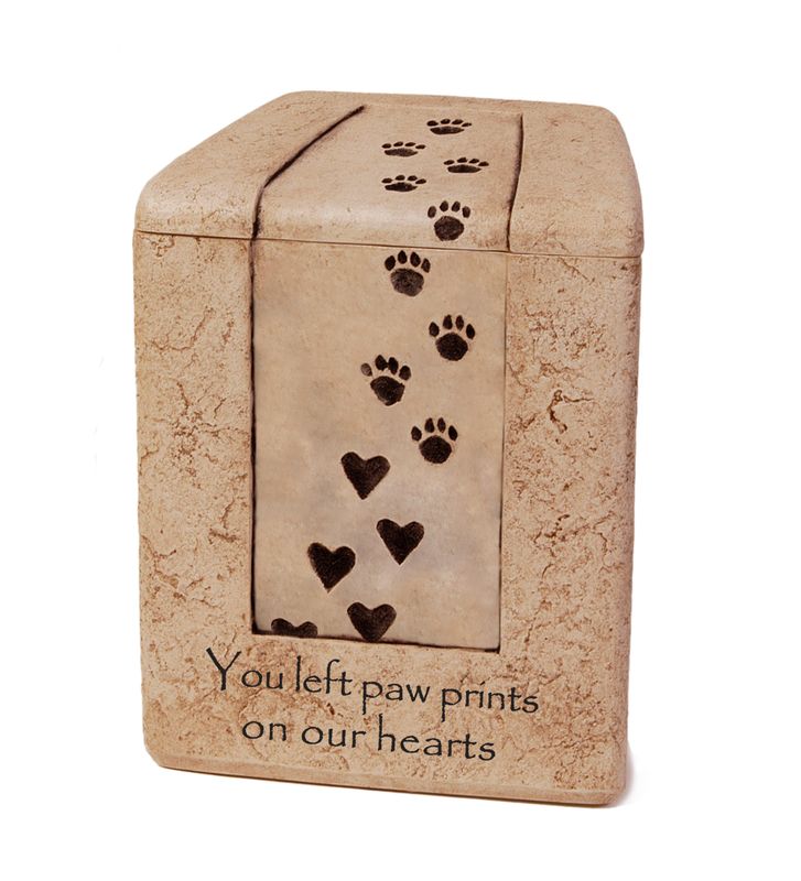 RK - Pet Urn Heart Print w/ Engraving