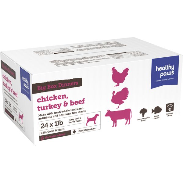 Healthy Paws - VP Chicken/Turk/Beef 24/1LB