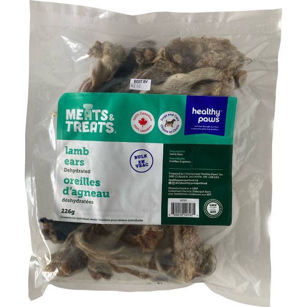Healthy Paws - Dehydrated Lamb Ears Bulk 226g