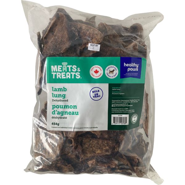 Healthy Paws - Dehydrated Lamb Lung Bulk 454g