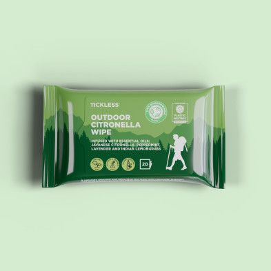 Tickless - Outdoor Citronella Human Wipes (20/Wipes)
