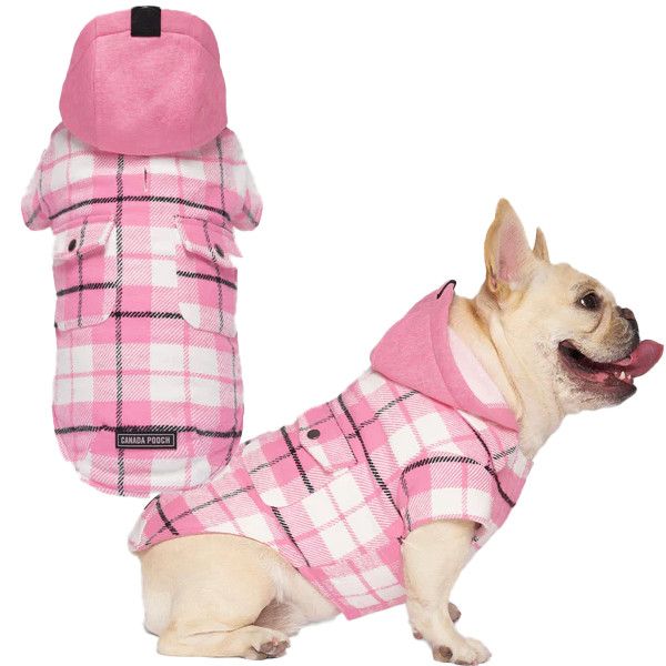 Canada Pooch The Shacket Pink Plaid