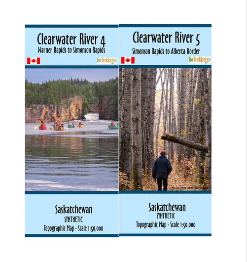 Map - Clearwater River 4 &amp; 5 - Warner Rapids to Alberta Border Map Set SYN