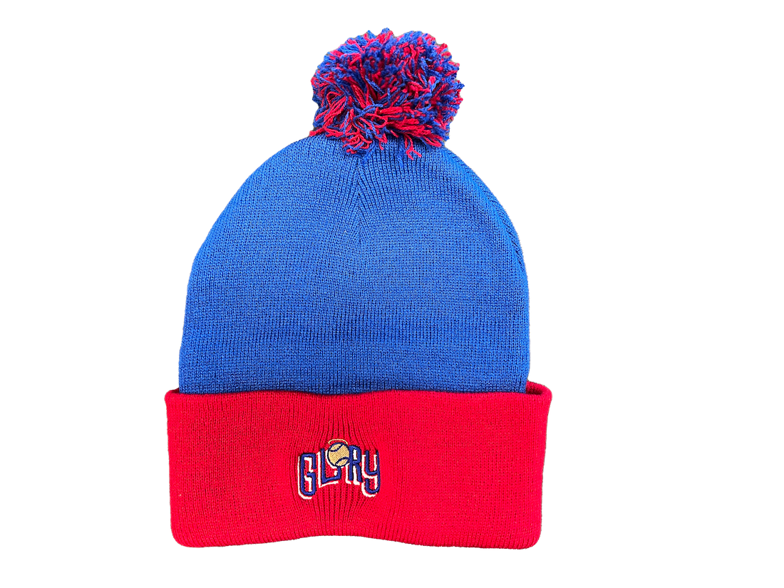 Texas Glory Blue Red RollUp Beanie