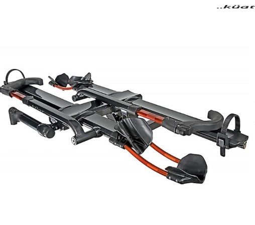 Kuat NV 2.0 Hitch Bike Rack - 2-Bike, 2" Receiver, Metallic Gray/Orange