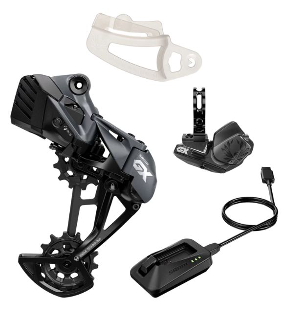 SRAM GX Eagle AXS Upgrade Kit - Rear Derailleur, Battery, Eagle AXS Controller w/ Clamp, Charger/Cord, Chain Gap Tool, Black
