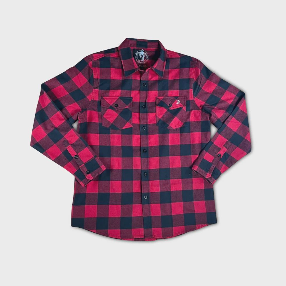 Boston Scally The Flannel - Black &amp; Red Plaid