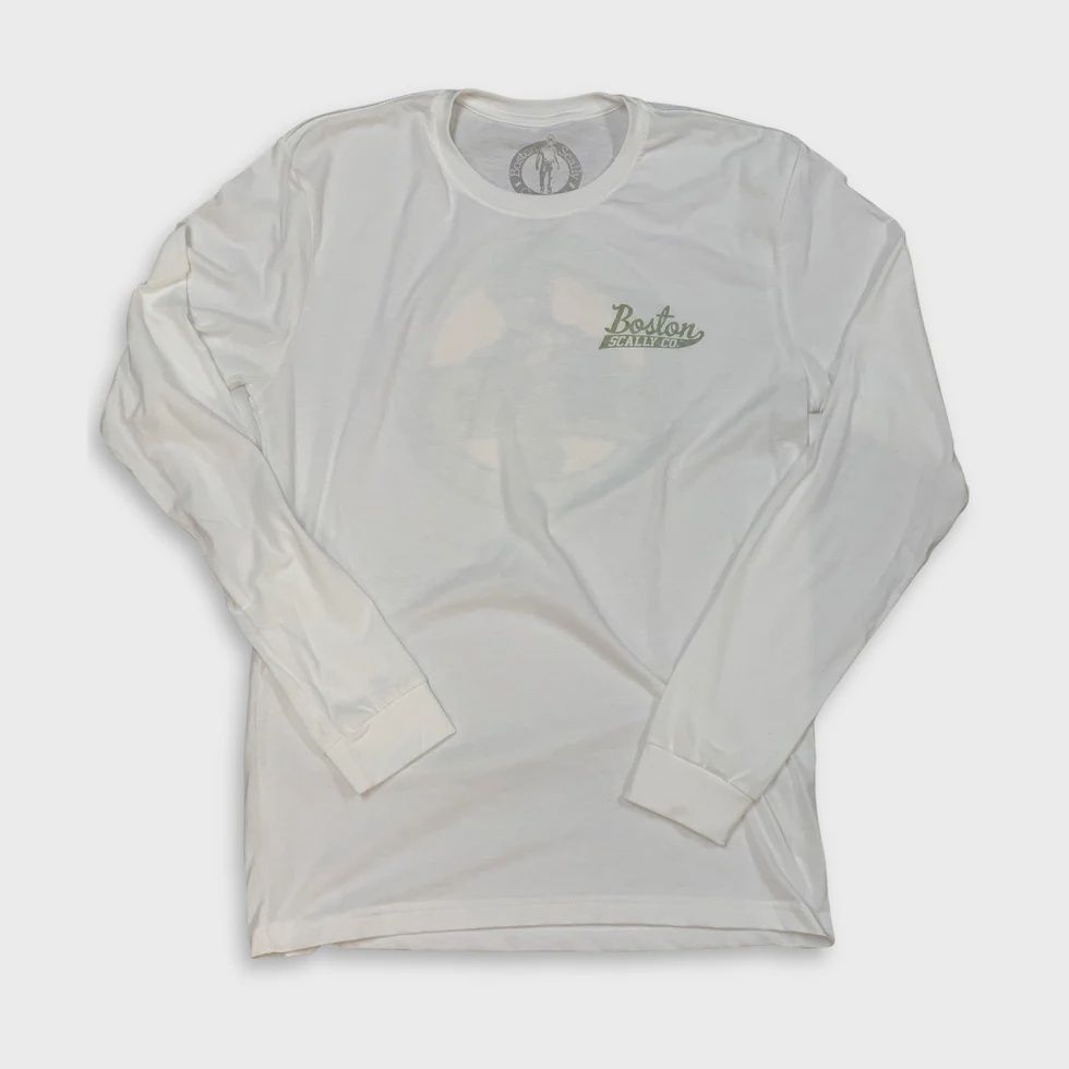Boston Scally The Lad Long Sleeve T-Shirt - White