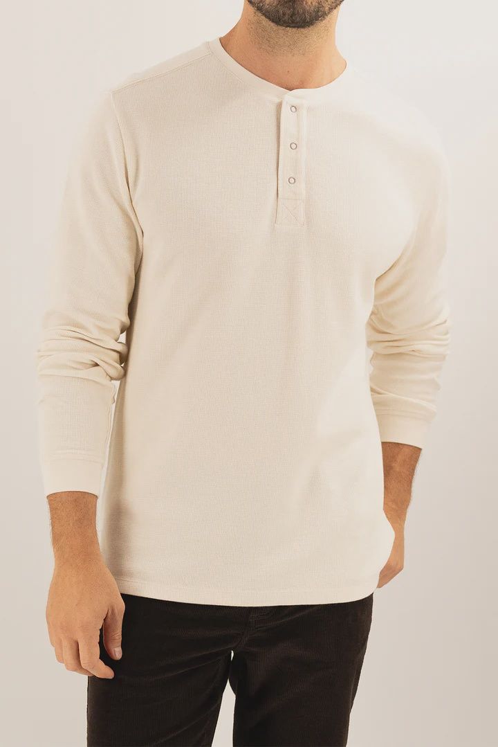 Waffle Henley - Oat